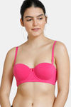 Zivame Beautiful Basics Padded Wired Medium Coverage Strapless Bra - Pink Yarrow — thumbnail 5